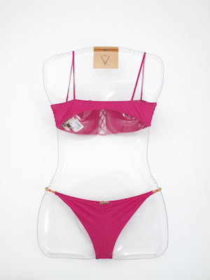 リソピンクレースアップバンドゥ