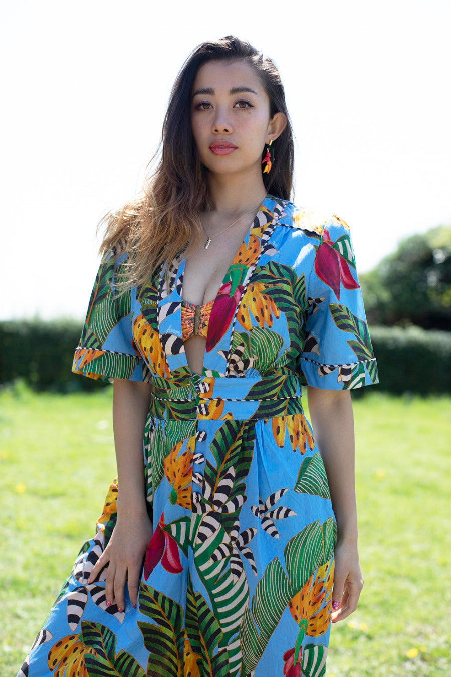 ストライプバナナジャンプスーツ