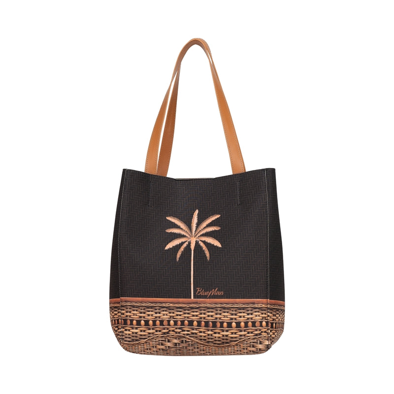 ラタンプリントBAG