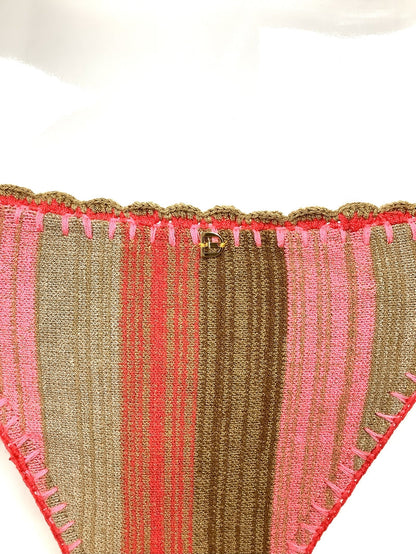 ニットボーダークロシェショルダー