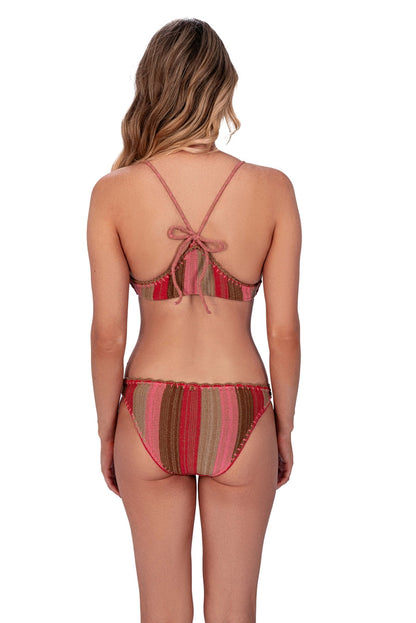 ニットボーダークロシェショルダー