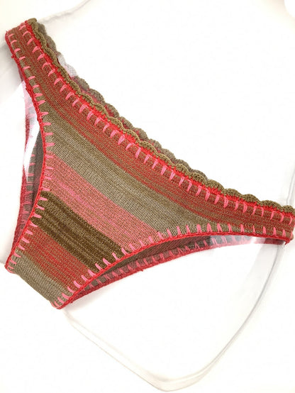 ニットボーダークロシェショルダー