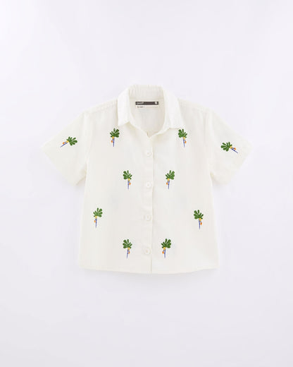 キッズバナナ刺繍シャツ