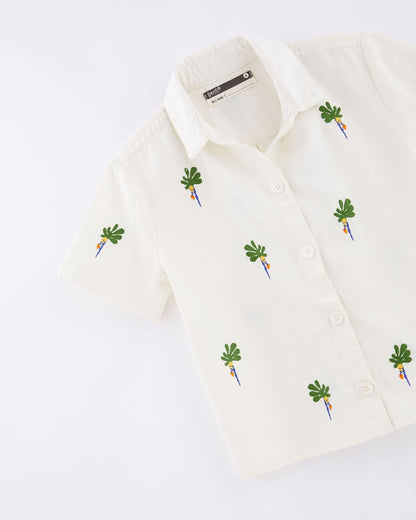 キッズバナナ刺繍シャツ